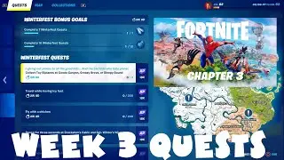 (Chapter 3) ALL Week 3 Challenges Guide Fortnite Season 1 - More Winterfest