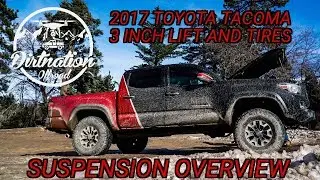 Toyota Tacoma Trd Off-road 2017 года, лифт подвески 3 дюйма на 33-дюймовых шинах, поломка подвески