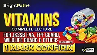 Vitamins | Jkssb Complete One Shot 🔥 | Finance Account Assistant | #FPF #generalscience #fmphw#jkpsi