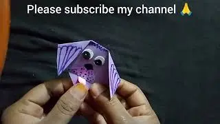 how to make a dog out of paper YouTube long video #Art 1012