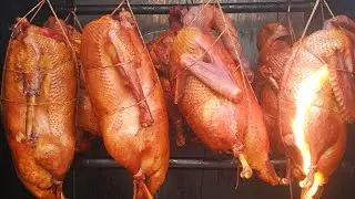 Smoking goose at home.  Very tasty and fast