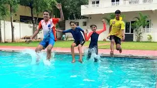 Swimming Pool Games 💦🤣 & Family Fun! | @V5 Family Show