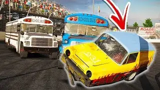 ONE Tiny Van VS 23 BUSES! RACE FOR YOUR LIFE! - Wreckfest UPDATE Gameplay