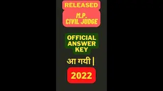 M.P Civil Judge Official Answer Key Released..
