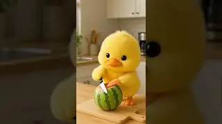 Cute 3D Duck Makes Watermelon Smoothie 🍉 | Funny & Adorable Video