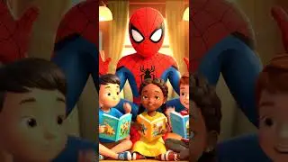 Spider Man Reads Books with Kids! 📖 Fun Learning Time! #ReadWithSpider #SmartKids #FunLearn