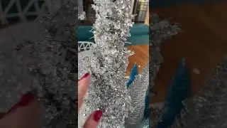 Christmas Holiday Table Decor - Metallic Chunky Silver or Gold Tabletop Christmas Trees
