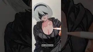 Drawing 2B✨~ #drawing #art #2b #nier #animeart #anime #sketch #alcoholmarkers #animegirl #shorts