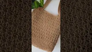The full Crochet Paper Yarn Lace Stitch Bag Tutorial is now available on my channel 🧵👜