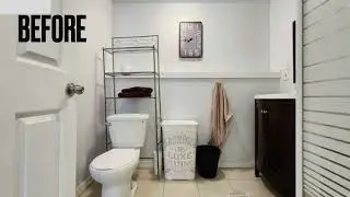 Before and After Guest Bathroom Reno ( on a budget) 