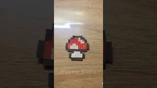Mushroom made of pixels🍄 #pixelart #pixel #art #princess #tutorial #diy #fnaf #craft #princesspixel