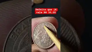 A moeda de 5 CENTAVOS com DEFEITO que j&aacute; vale uma boa grana!