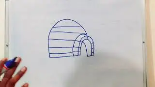 Igloo house 🏠 drawing ‼️How to draw Igloo House 🏠