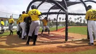 Pittsburgh Pirates Hitting Prospects Taking Batting Practice