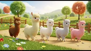 Cinco Alpacas Pequenas Andam, Andam, Andam | Rimas de Animais e Música Infantil