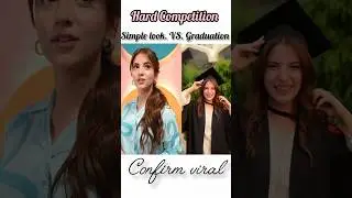 Pakistani actress simple VS graduation look hard competition #viral #shorts2026 #pakistaniactress