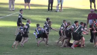 Junior School Rugby - A big tackle from a little boy !!