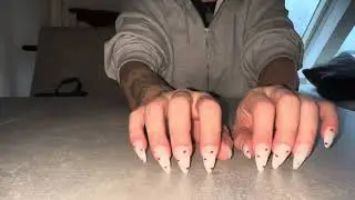 ASMR Tapping and Scratching on my Wood Table Part 2 🧡
