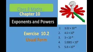 Exponents and powers#Exercise10.2#Express in Usual form#8th std maths#8th maths Karnataka stateboard