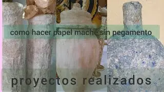 como hacer papel maché sin pegamento 2023