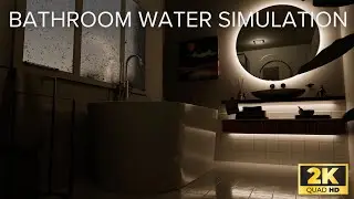 Blender Water Simulation Bathroom Cinematic Animation 2K