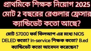 Primary Teacher Recruitment 2025 total candidates | 2022 TET pass interview date| primary