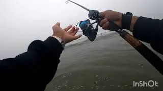 Surf fishing for stripe bass and perch with GeoFish TV
