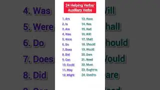 24 Auxiliary verb/Helping Verbs||English speaking practice for beginners #english #learnenglish