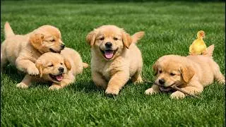 🐶✨ Lovely Puppy Family Playing on the Grass | Relaxing Dog Sounds | Cute Dogs