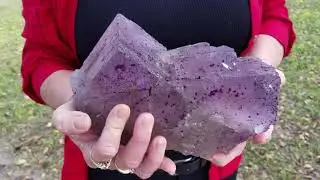 Big Fluorite Cubes with Chalcopyrite from Cave-in-Rock