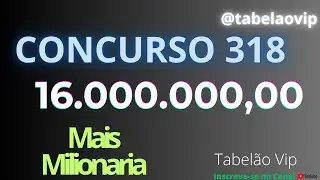 LOTERIAS CAIXA: Tabela m&aacute;gica da Mais Milion&aacute;ria Concurso 318