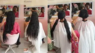 RAMBUT UDAH LEBIH DARI SEPINGGANG MALAH DIBONDOL SAMPAI SUPER PENDEK | LONG WAVY HAIRCUT OFF EXTREME