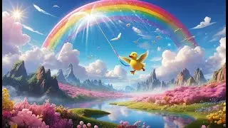 Five Little Ducks in Rainbow Pond | Colorful Counting Song for Kids | Nursery Rhyme Adventure