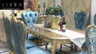 European 6-Seater Wooden Dining Table Set | Lixra Model ID:- HM6497