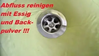 Lifehack Abfluss reinigen mit Essig und Backpulver