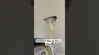 The EASIEST Way to Fix a Hole in Your Drywall - tips #diy #youtubeshorts #woodworking ##wall #holes