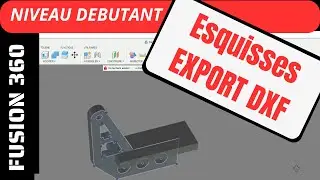 tuto débutant export dxf fusion 360: dessiner et exporter une pièce en DXF (guignol avion RC)