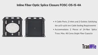 Inline Fiber Optic Splice Closure FOSC OS IS 4A