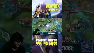 GAMEPLAY BEATRIX SNIPER AUTO AIM!! #mobilelegends #beatrix #shorts