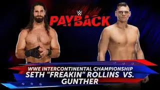 WWE 2K24 Seath Freakin Rollins V/s Gunthur. I.C Title Match