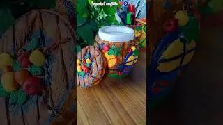 Diy barrel fairy house making with waste box🎁🍯🏡#shorts #viralvideo #youtubeshorts #trending #short