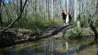 Scene w actress Debby Gerber at Horse Camp for Actors directed by Tim Sabatino at Infiniti Ranch