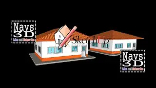 Navs3D - 64 SQM | 8mx8m | 3D Basic House Plan | Hip Roof | Pyramid Hip Roof