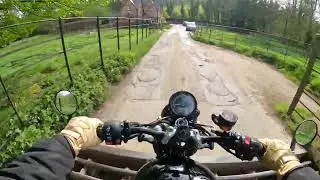 Triumph Street/Speed Twin in the countryside.