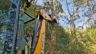 New Hilly Road Excavation | Felling Trees | Jcb Backhoe Hilly Road Work