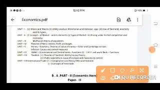 PATLIPUTRA UNIVERSITY B.A. Honors Economics Syllabus || #PATLIPUTRAUNIVERSITY #PPU