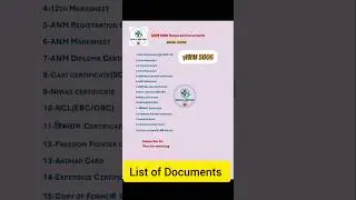 List of Documents for verification