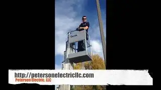 Using An Electrical Man Lift To Reach High Pole Lights