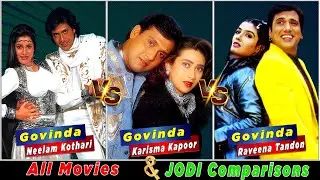 Govinda and Karishma Kapoor 🆚 Neelam Vs Raveena Tandon All Movies | Top Bollywood Jodi Comparison 🔥🤯