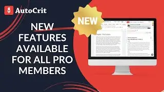 Fall 2025 Special Announcement: New Features Available For All AutoCrit Pro Members!